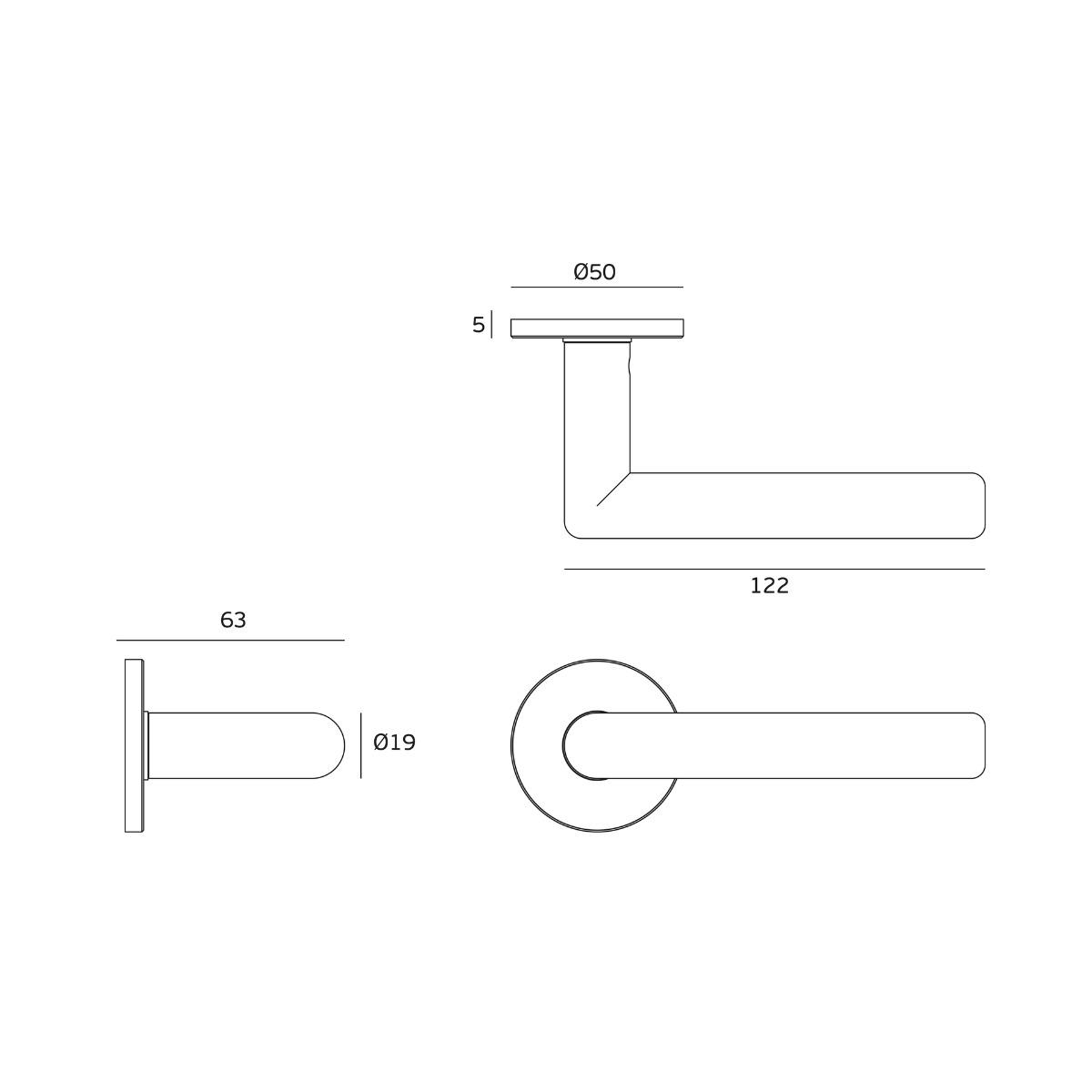 Door handle JNF Yokohama IN.00.180.RF05N