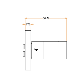 Door handle Jolie Anvil J-1850