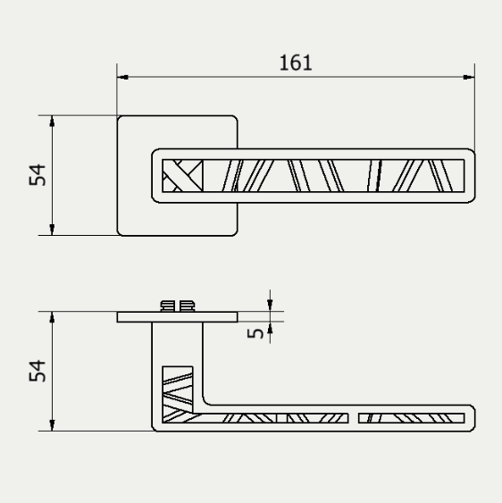 Door handle M&T Industry Squelette Q