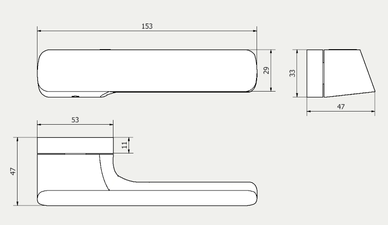 Door handle M&T Minimal 2.0