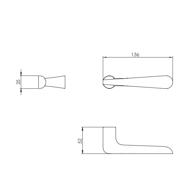 Door handle Nuda Pepe