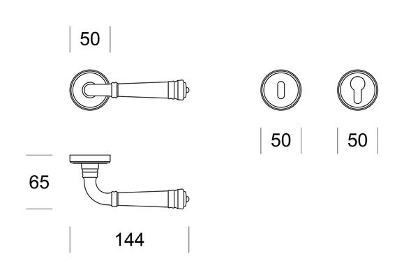 Door handle Salice Paolo Borbone