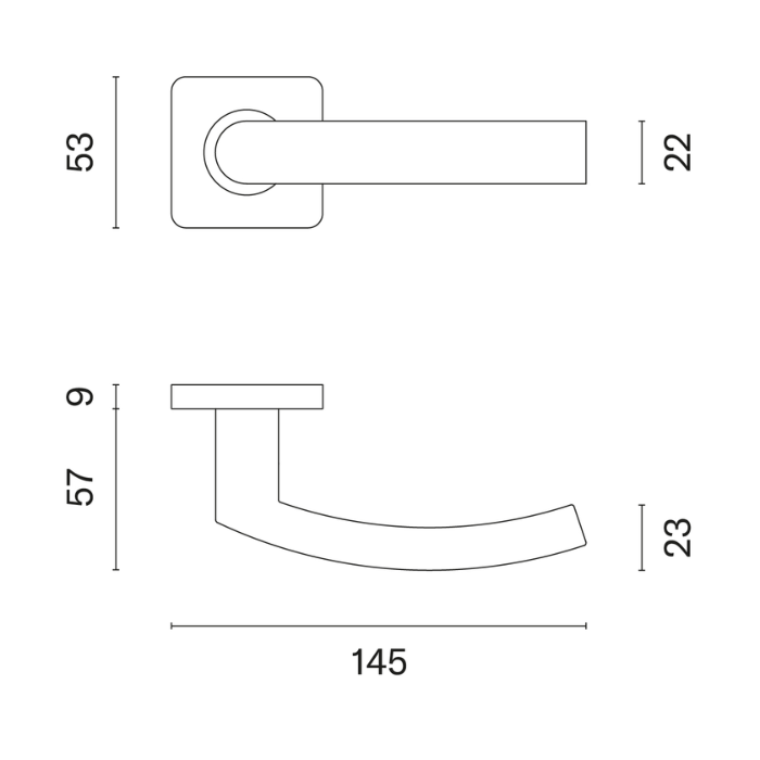 Door handle STERK KVADRAT 1706 16
