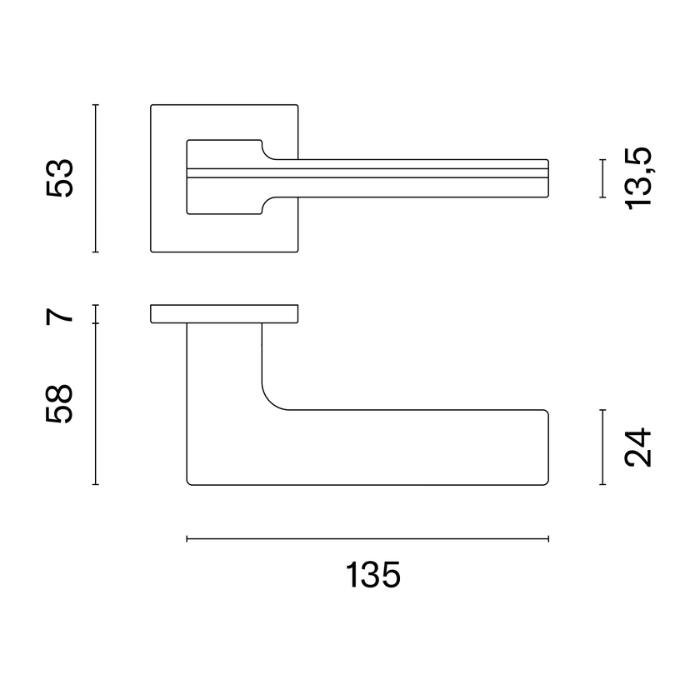 Door handle STILE BIRA Q 7S