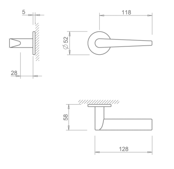 Door handle Tupai 1967 5S