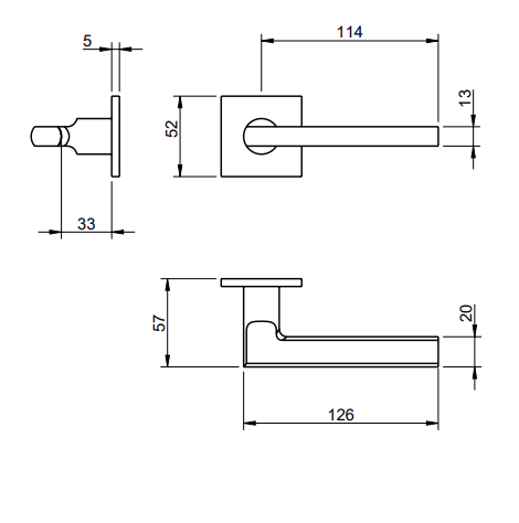 Door handle Tupai 2253 5SQ