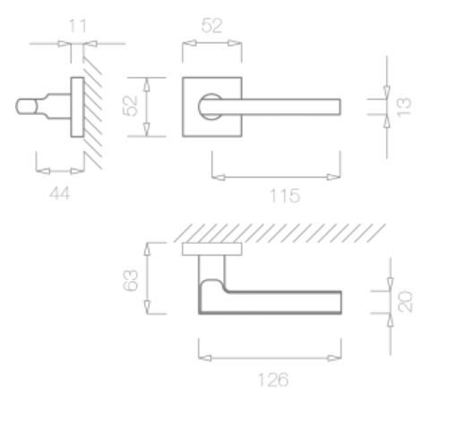 Door handle Tupai 2253 Q