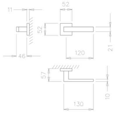 Door handle Tupai 2275 Q