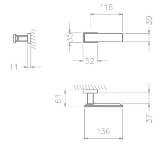 Door handle Tupai 2730 RE