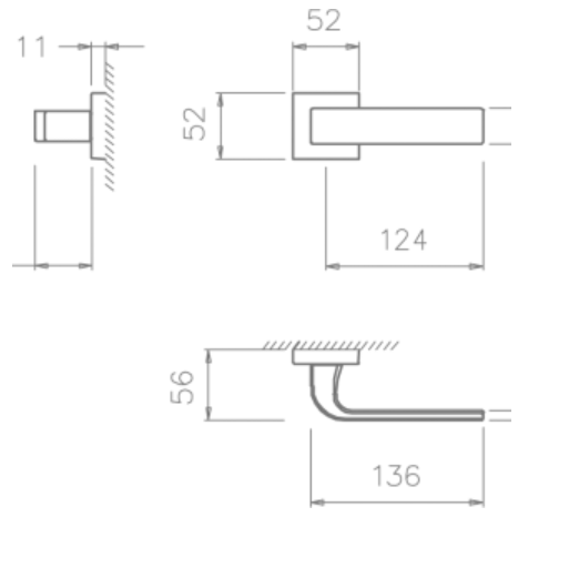 Door handle Tupai 2732 Q