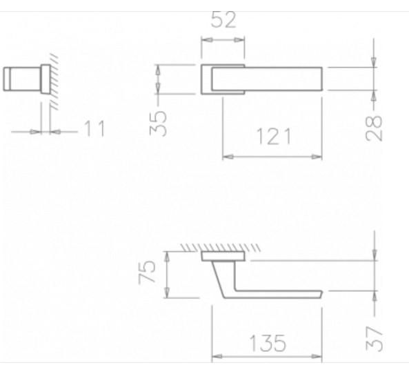 Door handle Tupai 3033 RE