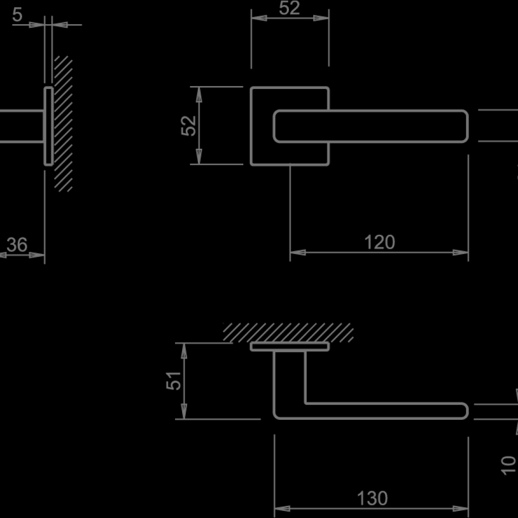 Door handle Tupai 3095 5SQ