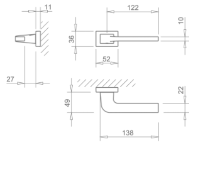 Door handle Tupai 3097 RE