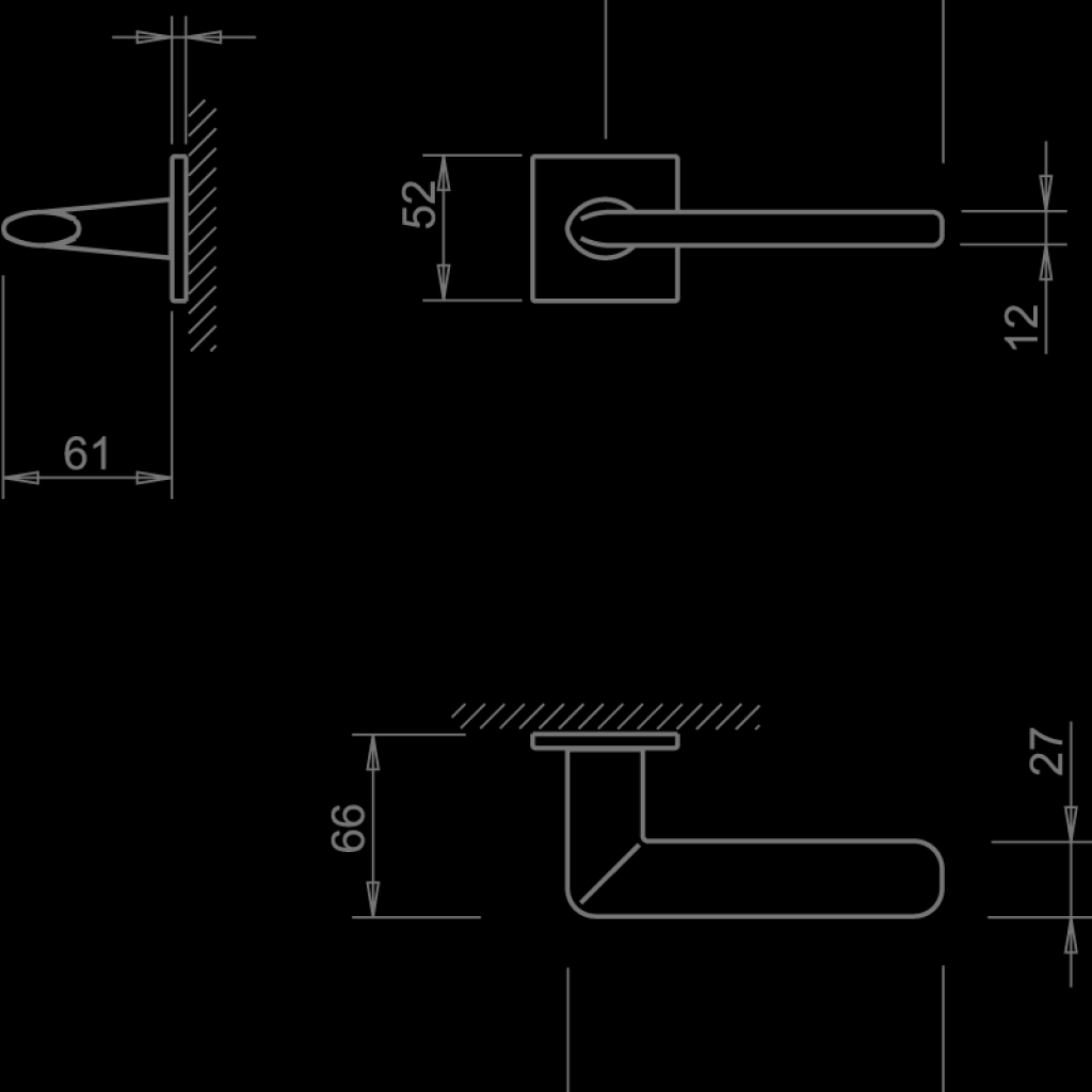 Door handle Tupai 3098 5SQ