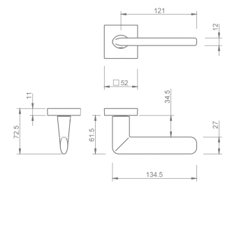 Door handle Tupai 3098 Q