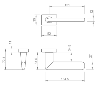 Door handle Tupai 3098 RE