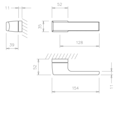 Door handle Tupai 3099 RE