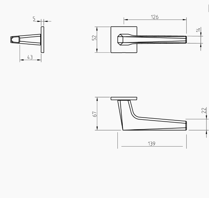 Door handle Tupai 4151 5SQ