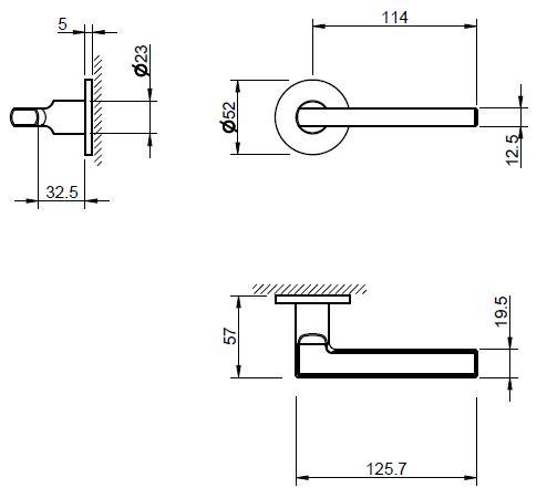 Door handle Tupai 4166 5SQ