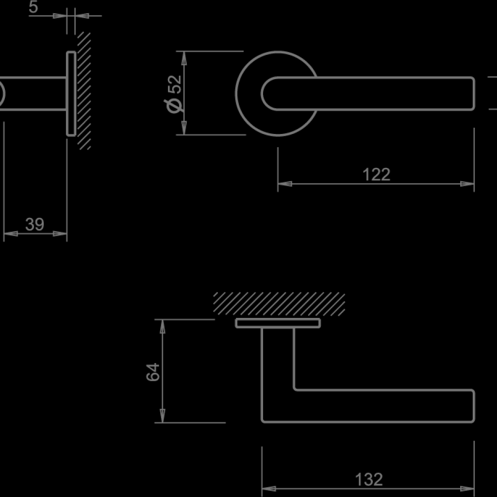 Door handle Tupai 4200/201 5S