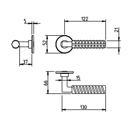Door handle Tupai 4210 5S