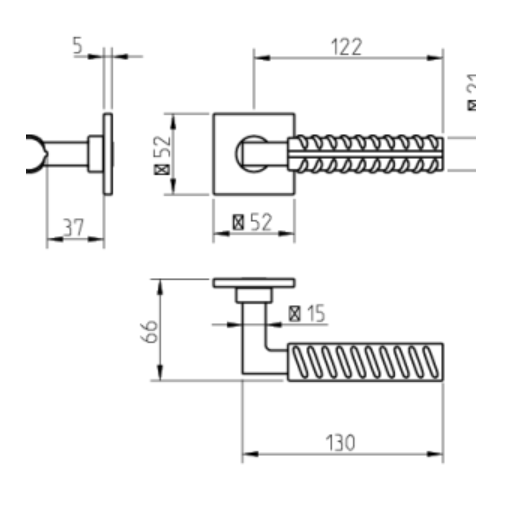 Door handle Tupai 4210 5SQ