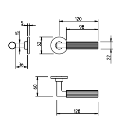 Door handle Tupai 4211 5S