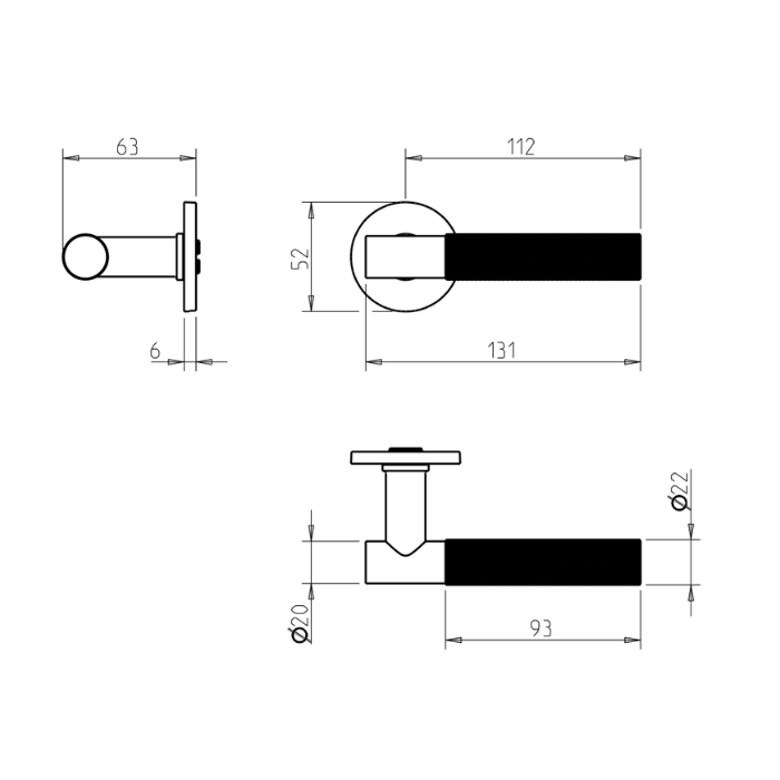 Door handle Tupai 4213 5S