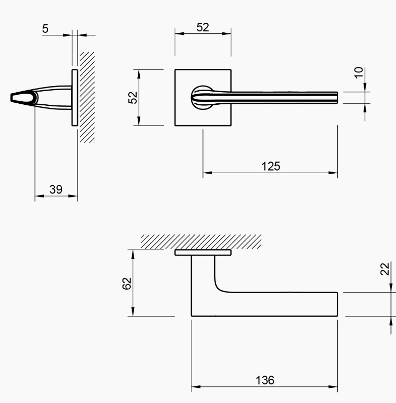 Door handle Tupai 4251 5SQ
