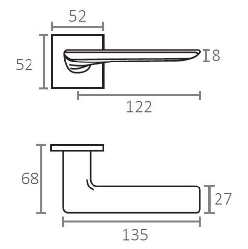 Door handle Tupai 4252 5SQ
