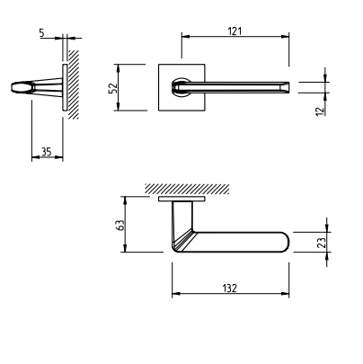 Door handle Tupai 4253 5SQ