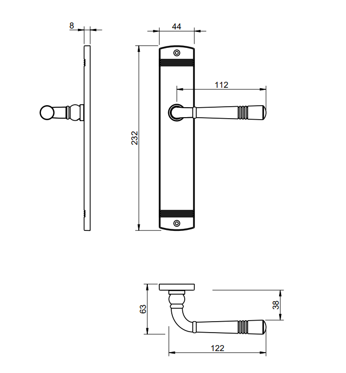 Door handle Tupai 4260