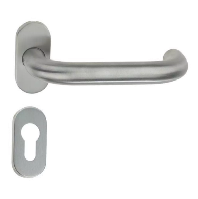 Door handle with oval rosette Eco Schulte BASIS D-110