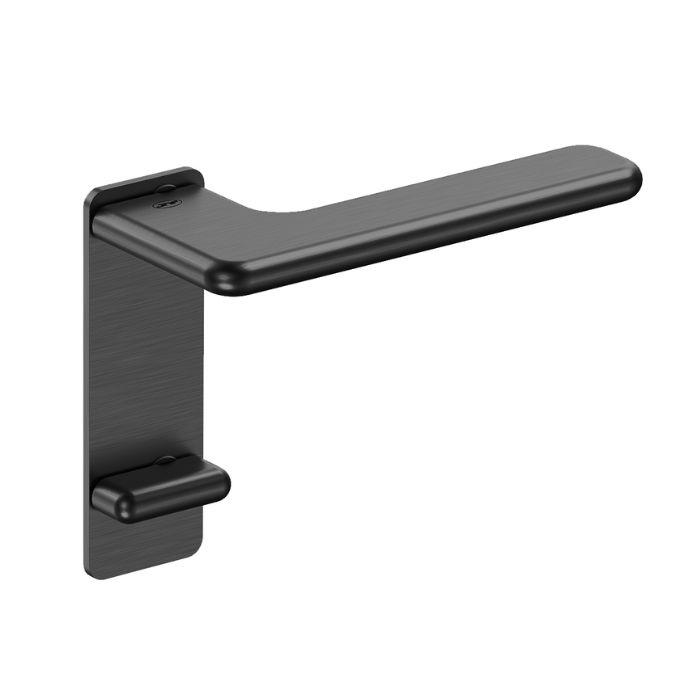 Door handle with WC turn and release button on plate JNF IN.00.532.PR.B