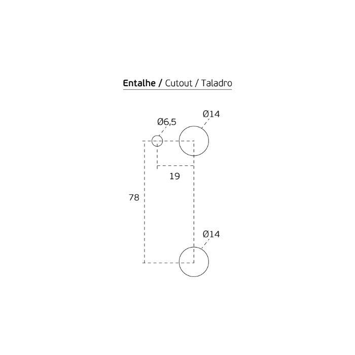 Door handle with WC turn and release button on plate JNF IN.00.532.PR.B