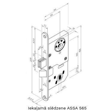 Door lock ASSA 565/50 Fe/ZL