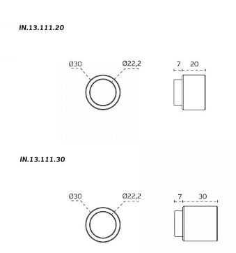 Door stopper JNF 13.111 Ø30