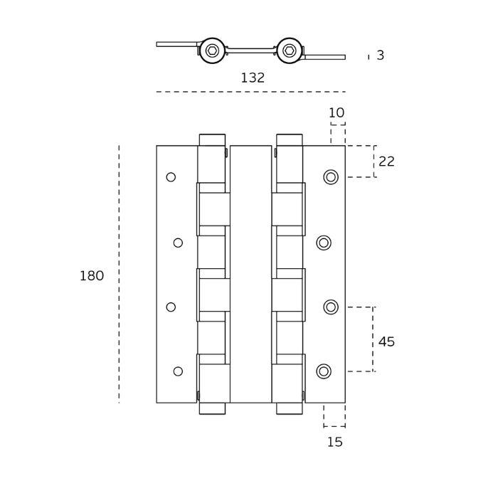 Double action spring hinge JNF IN.05.655