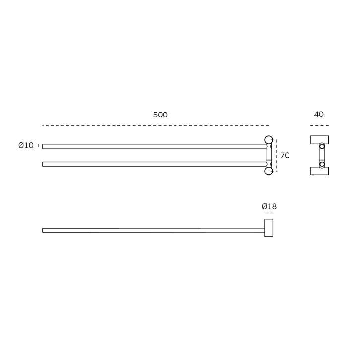 Double towel rack JNF Fine IN.43.151