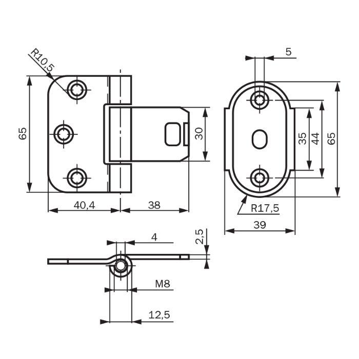 Durvju eņģe Abloy 6540 KS