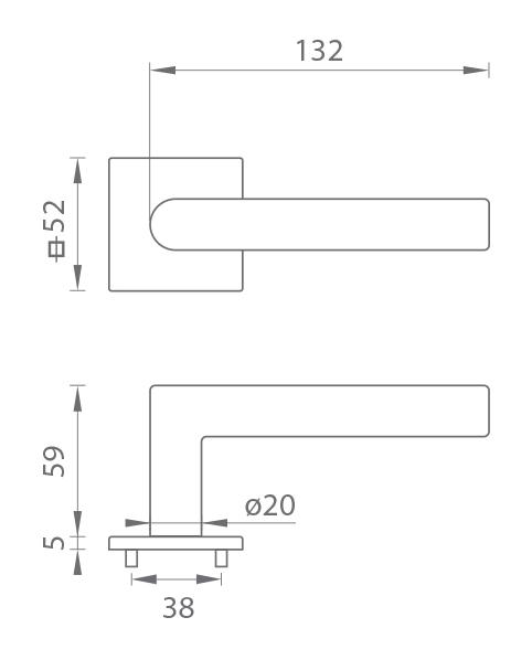 Durvju rokturis Tupai 4002 5SQ