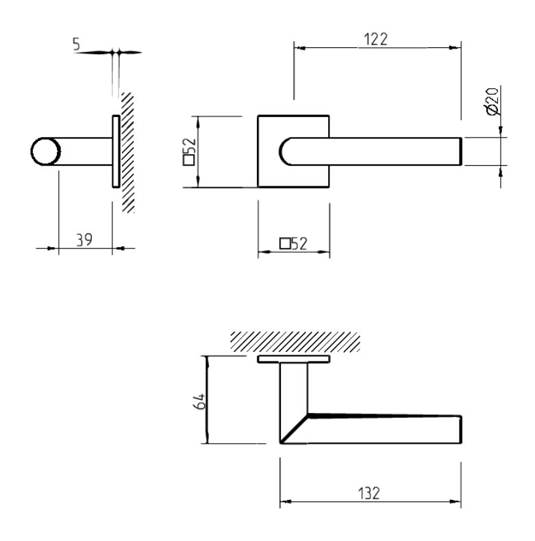 Durvju rokturis Tupai 4152 5SQ