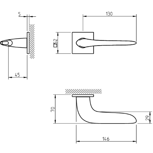Durvju rokturis Tupai 4163 5SQ