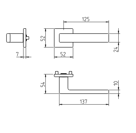 Durvju rokturis Tupai 4275 5SQ