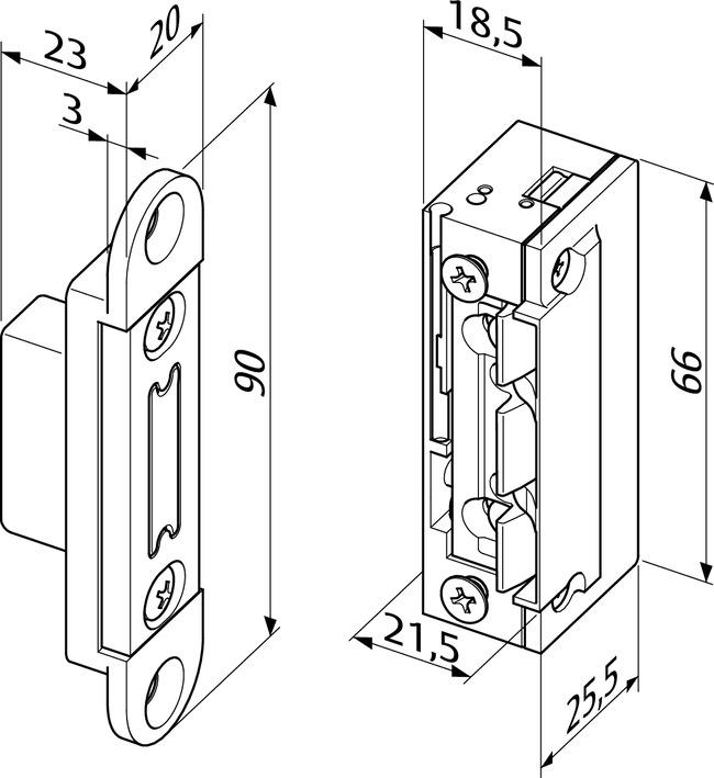 Electric strike Eff Eff Assa Abloy 9318