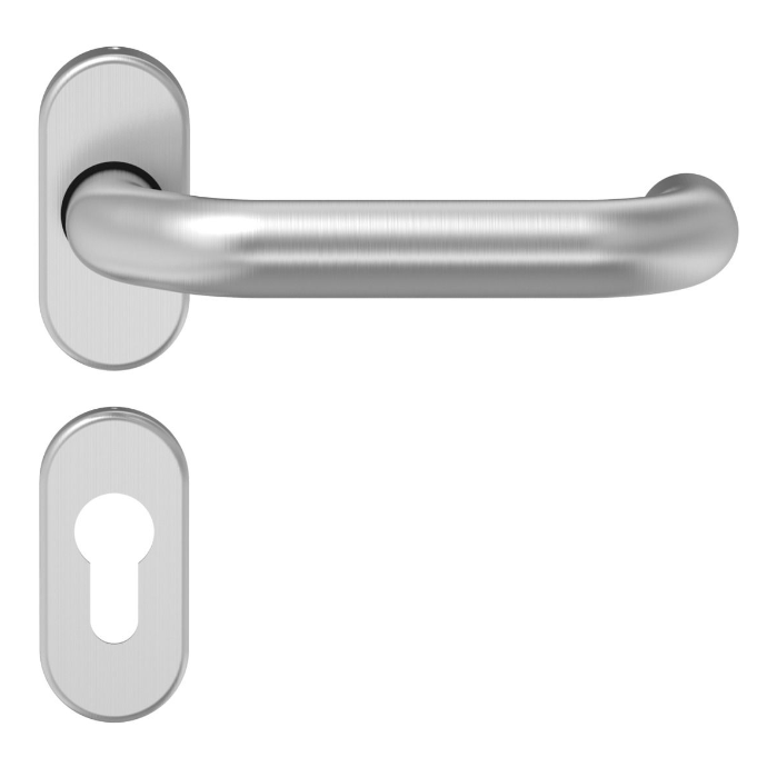 Fire-resistant door handle with oval rosette Eco Schulte 9 mm OVR D-116