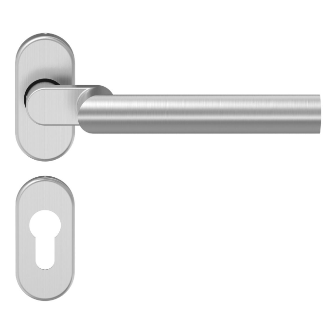 Fire-resistant door handle with oval rosette Eco Schulte 9 mm OVR D-315