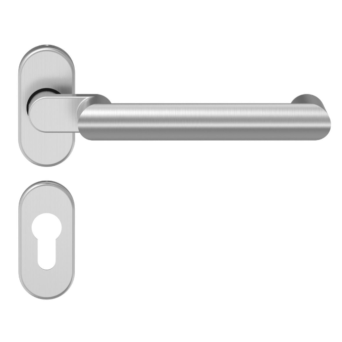 Fire-resistant door handle with oval rosette Eco Schulte 9 mm OVR D-335