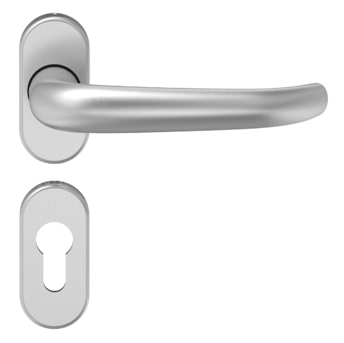 Fire-resistant door handle with oval rosette Eco Schulte 9 mm OVR D-410