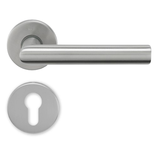 Fire-resistant door handle with PZ rosette M&T Lusy R